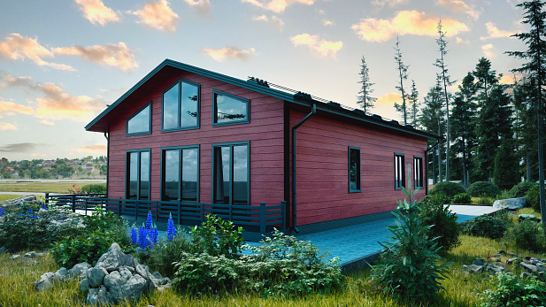 Дом из газобетона Джилии, 94 кв.м