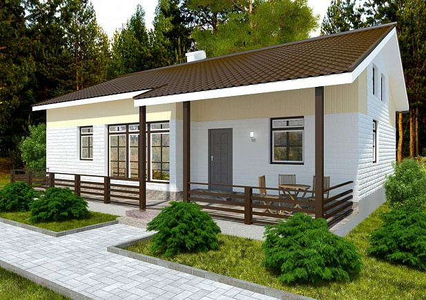 Дом из газобетона Чупа мансардная, 203 кв.м