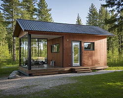 Дом из газобетона хозблока, 22 кв.м