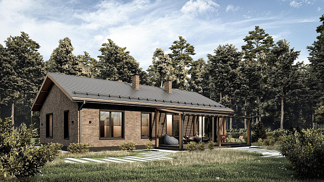 Дом из газобетона Октуба, 129 кв.м