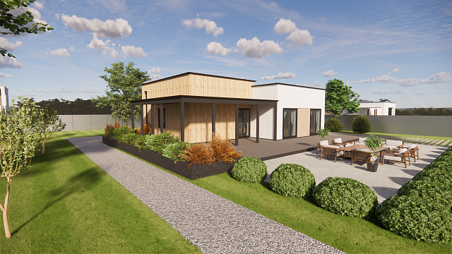 Дом из газобетона Амика, 106 кв.м