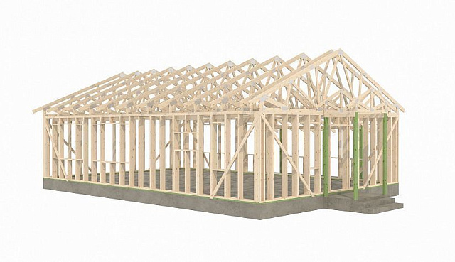 Дом из газобетона Гостевой домик, 36 кв.м