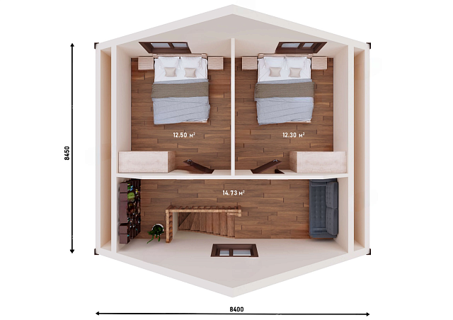 Дом из газобетона Колежма, 94 кв.м
