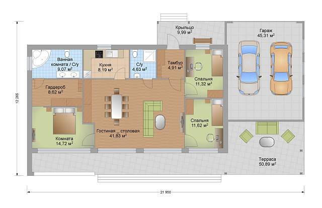 Дом из газобетона Лахколампи, 221 кв.м