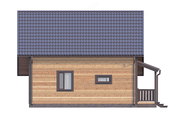 Дом из газобетона Сельги с террасой, 91 кв.м