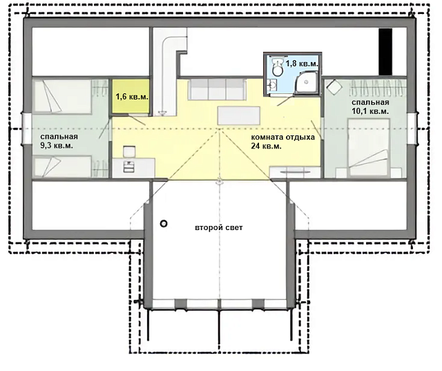 Дом из газобетона Юпита, 143 кв.м