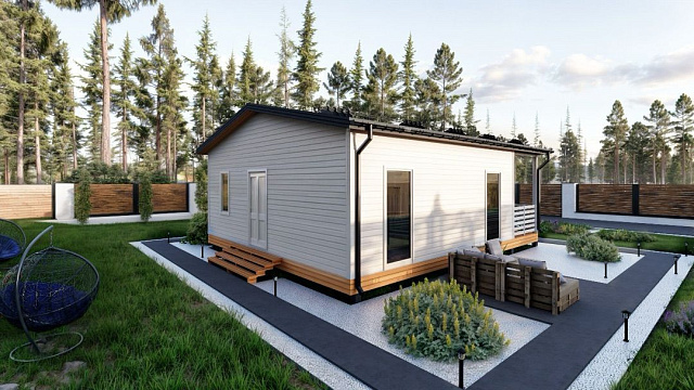 Дом из газобетона Ринда, 45 кв.м