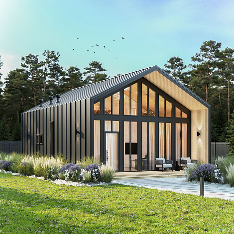 Дом из газобетона Микли, 82 кв.м