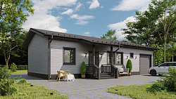 Дом из газобетона Норвиярви, 104 кв.м