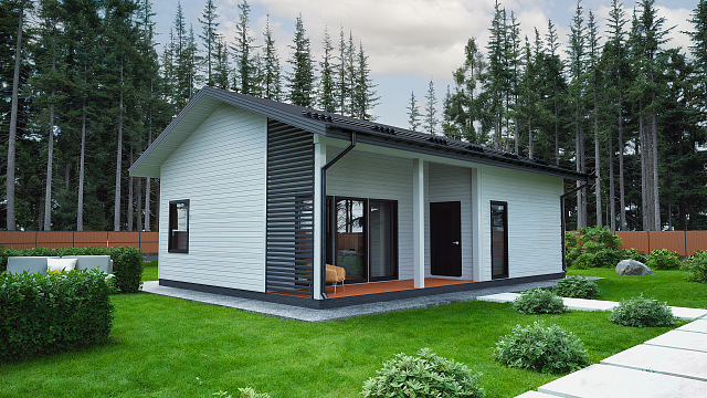 Дом из газобетона Йонка S, 65 кв.м