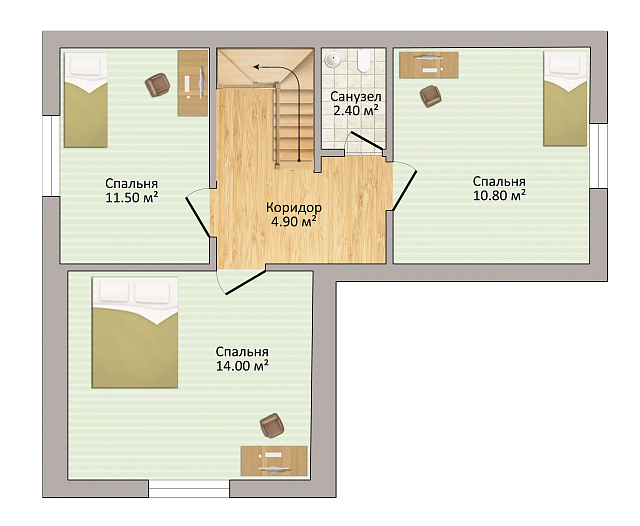 Дом из газобетона Ругозеро, 107 кв.м
