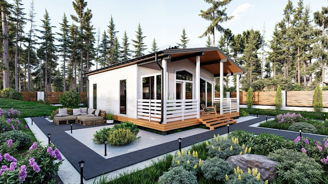 Дом из газобетона Ринда, 45 кв.м