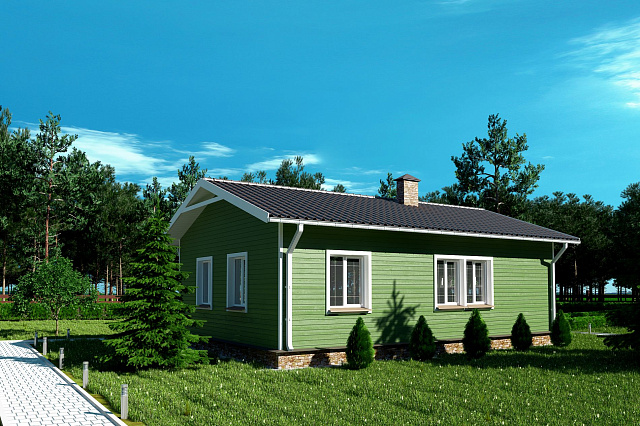 Дом из газобетона Кайгозеро, 65 кв.м