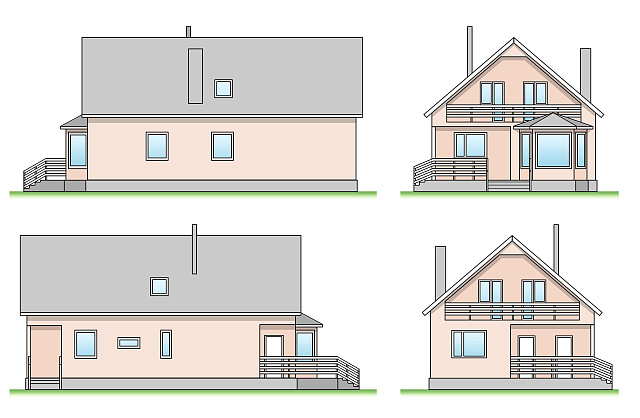Дом из газобетона Кестеньга-2, 231 кв.м