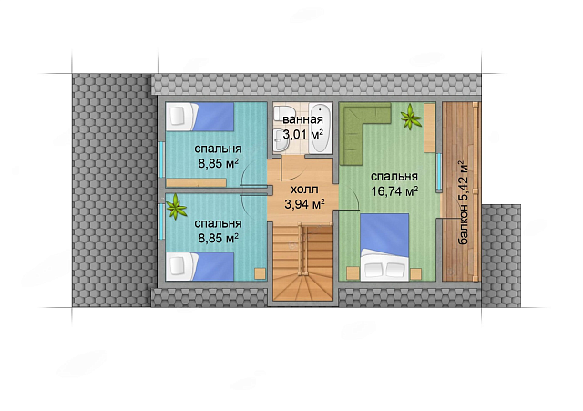 Дом из газобетона Райвио, 128 кв.м