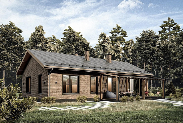 Дом из газобетона Октуба, 129 кв.м