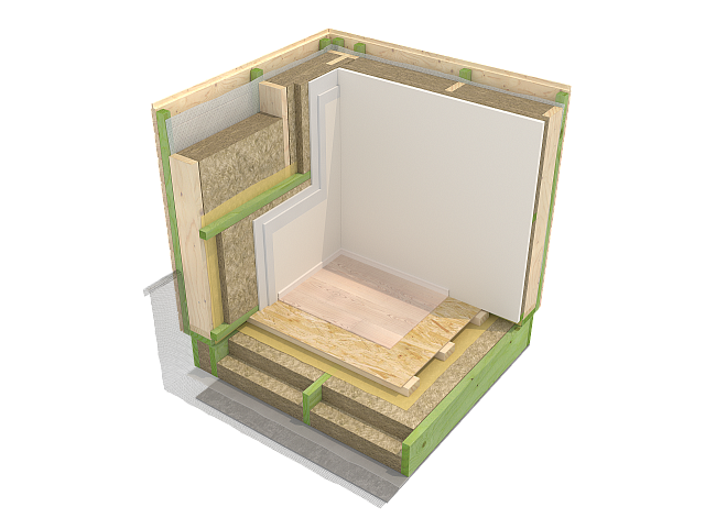 Дом из газобетона Гостевой домик, 36 кв.м