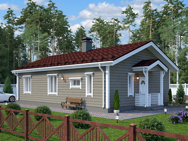 Дом из газобетона Карелия, 95 кв.м