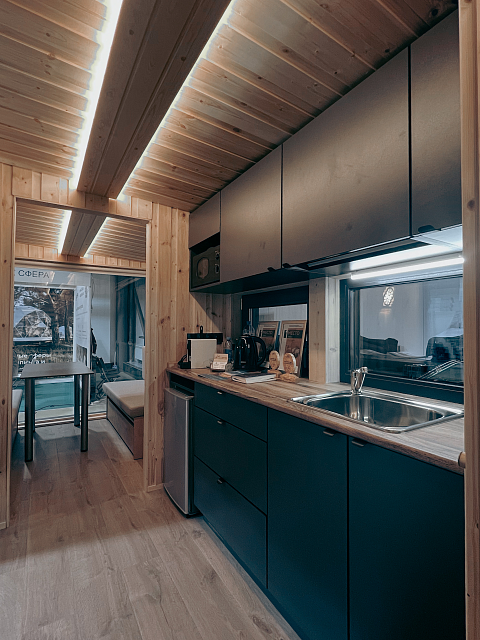 Дом из газобетона Эко-Домик Глэмп, 12,2 кв.м