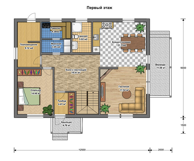 Дом из газобетона Нурмиярви, 200 кв.м