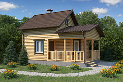 Баня с мансардой, 62 кв.м