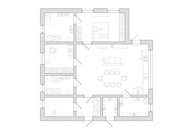 Дом из газобетона ГБ-325, 125,5 кв.м