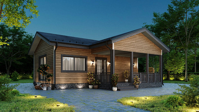 Дом из газобетона Пряжа, 65 кв.м