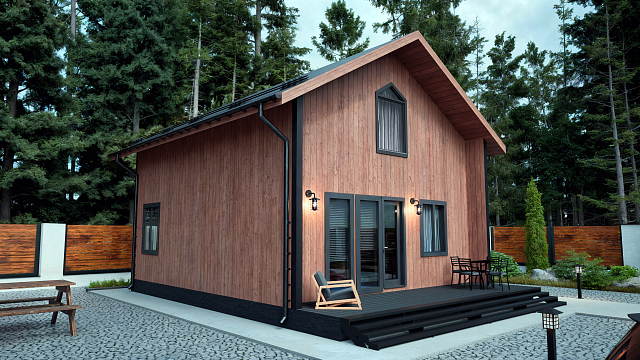 Дом из газобетона Лехта, 89 кв.м