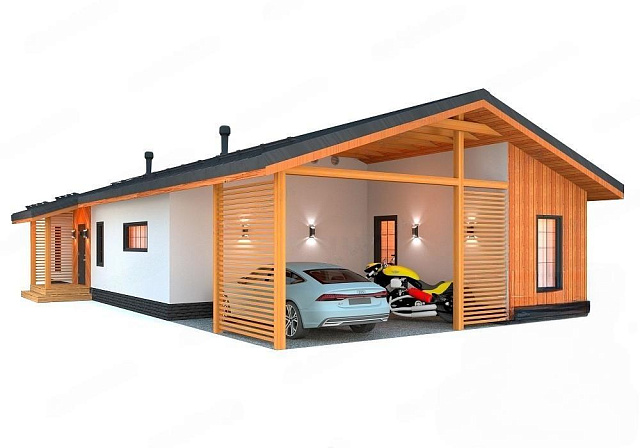 Дом из газобетона Власойя без гаража, 108 кв.м