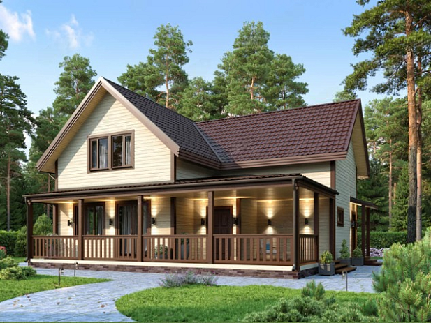 Дом из газобетона Киндасово, 137 кв.м