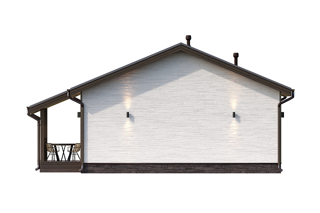 Дом из газобетона Карелия с террасой, 105 кв.м